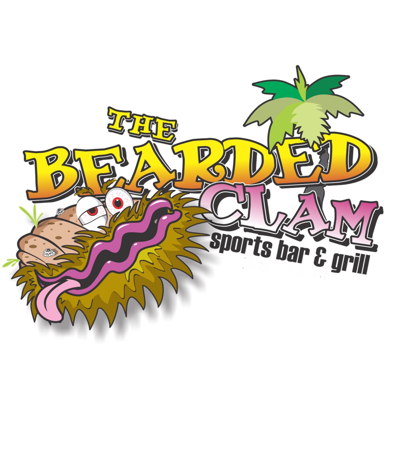 The Bearded Clam sports bar and grill logo